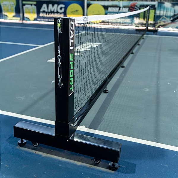 CALI SPORT Pickleball Net System V1 – Heavy Duty Portable Pickleball Net with Wheels & Crank System.